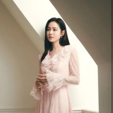 BAU by Bride and You 핑크 레이스 롱 원피스